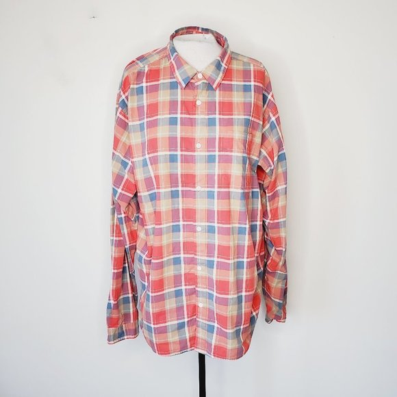PATAGONIA Red/Blue Organic Cotton Plaid Shirt - Picture 3 of 8